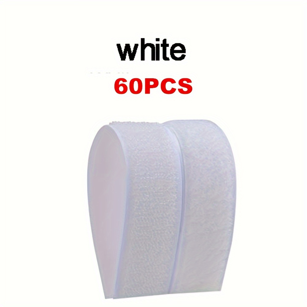 TEMU 40/60pcs Self-adhesive Hook And Loop Strips, Double Sided Interlocking Tape, Sticky Back Tape, Heavy Duty Mounting Strips For Home Or Office Use