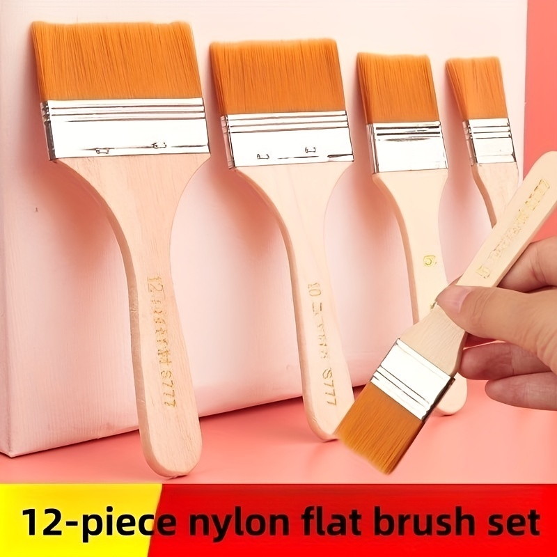 50 PCS Flat Paint Brushes Small Brush Volume For Painting Detail Essential  Props For Painting Art