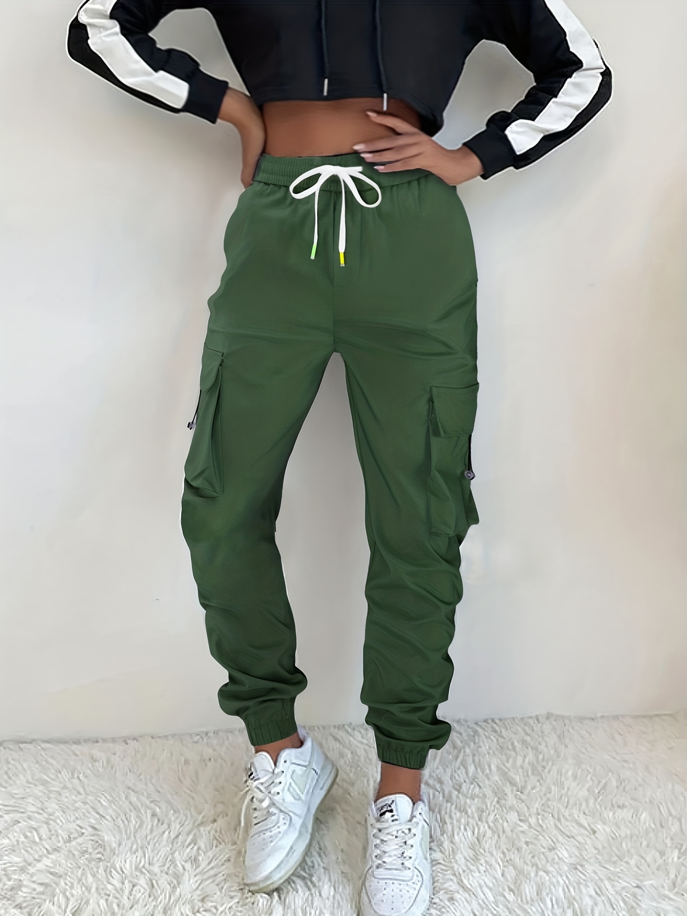 Women's Fashion Y2k Loose Zipper Pocket Cargo Pants Casual - Temu