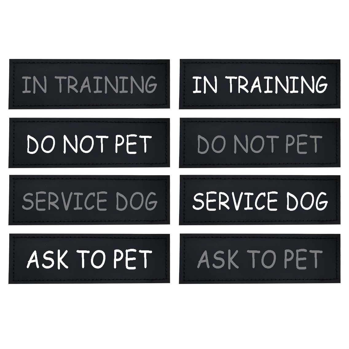  Dogline Parche reflectante personalizado para arnés de chaleco  o collar, parches personalizados con texto personalizable con gancho en la  parte trasera del nombre, servicio de perro en entrenamiento, : Productos  para