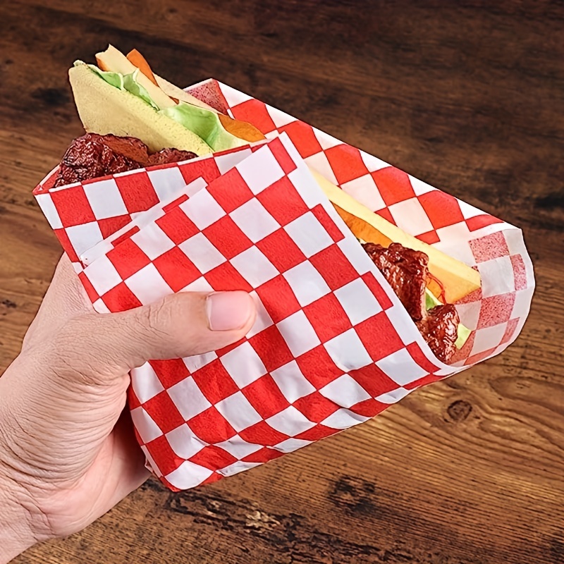 Deli Paper Sheets, Premium Food Basket Liners, Grease Resistant Wax Paper  Sheets For Food, Classic Checkered Sandwich Wrapping Paper For Party,  Festival And Outdoors - Temu