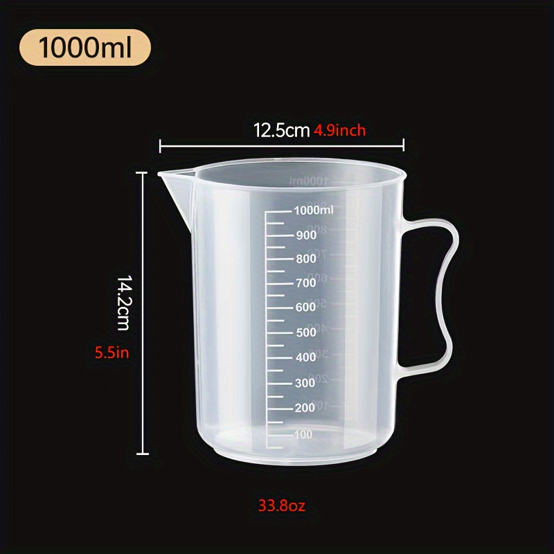 500ml BPA-Free Stackable Clear Plastic Measuring Cup with Angled