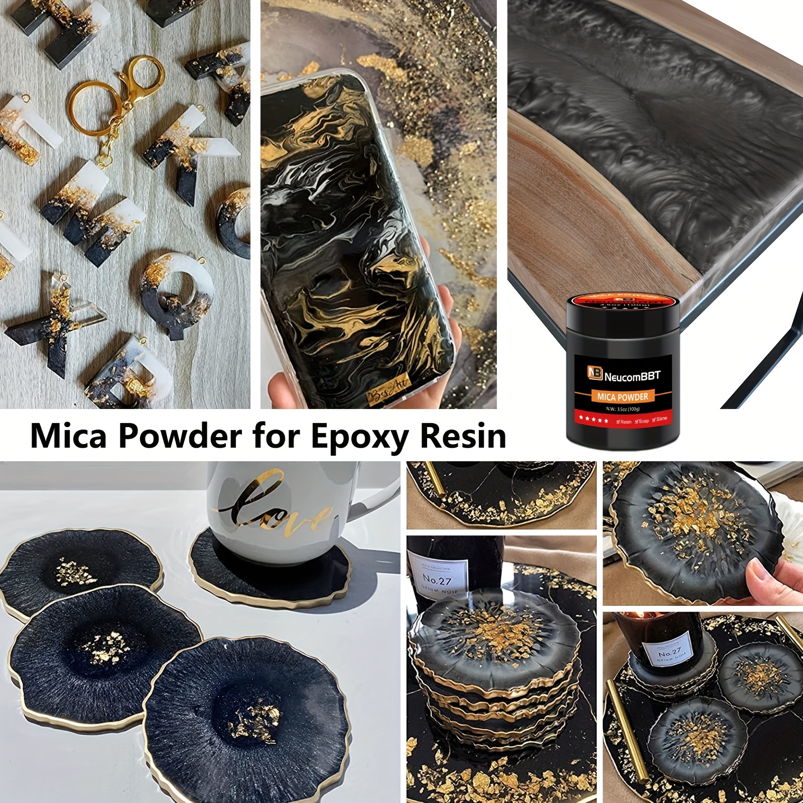 Gold Mica Pigment Powder - 3.5oz/100g – Let's Resin