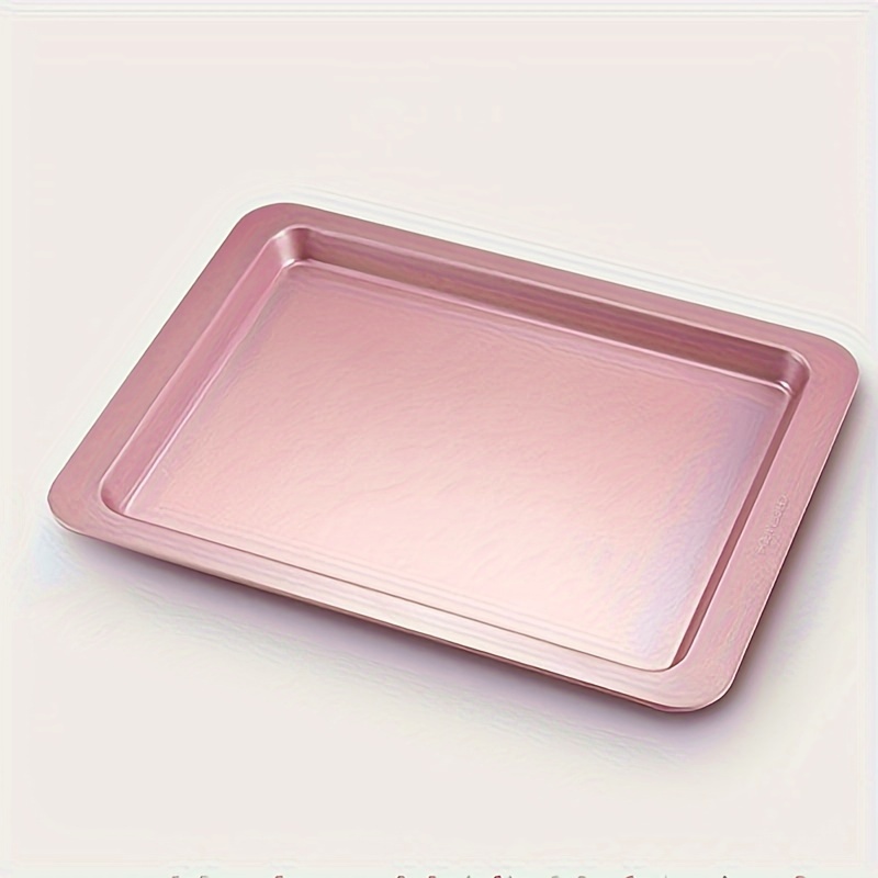 HONGBAKE Toaster Oven Pan Nonstick Set of 2, Premium 1/8 Sheet Pan for  Baking, Small Cookie Sheet Tray, Dishwasher Safe and Heavy Duty - Rose Gold