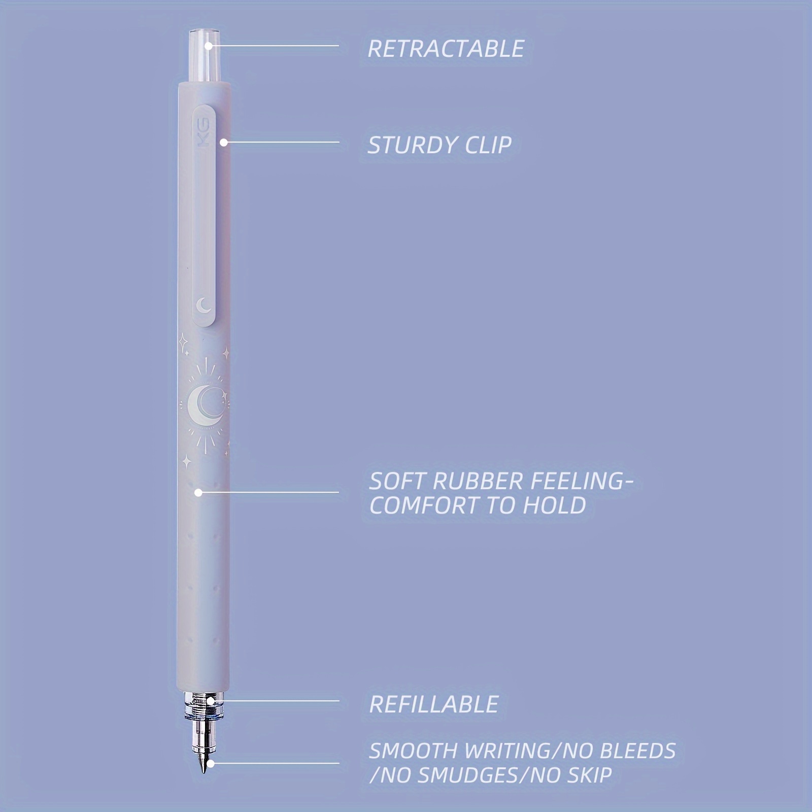 Rocket Gel Ink Pens Smooth Writing Pens No Bleed Smear - Temu