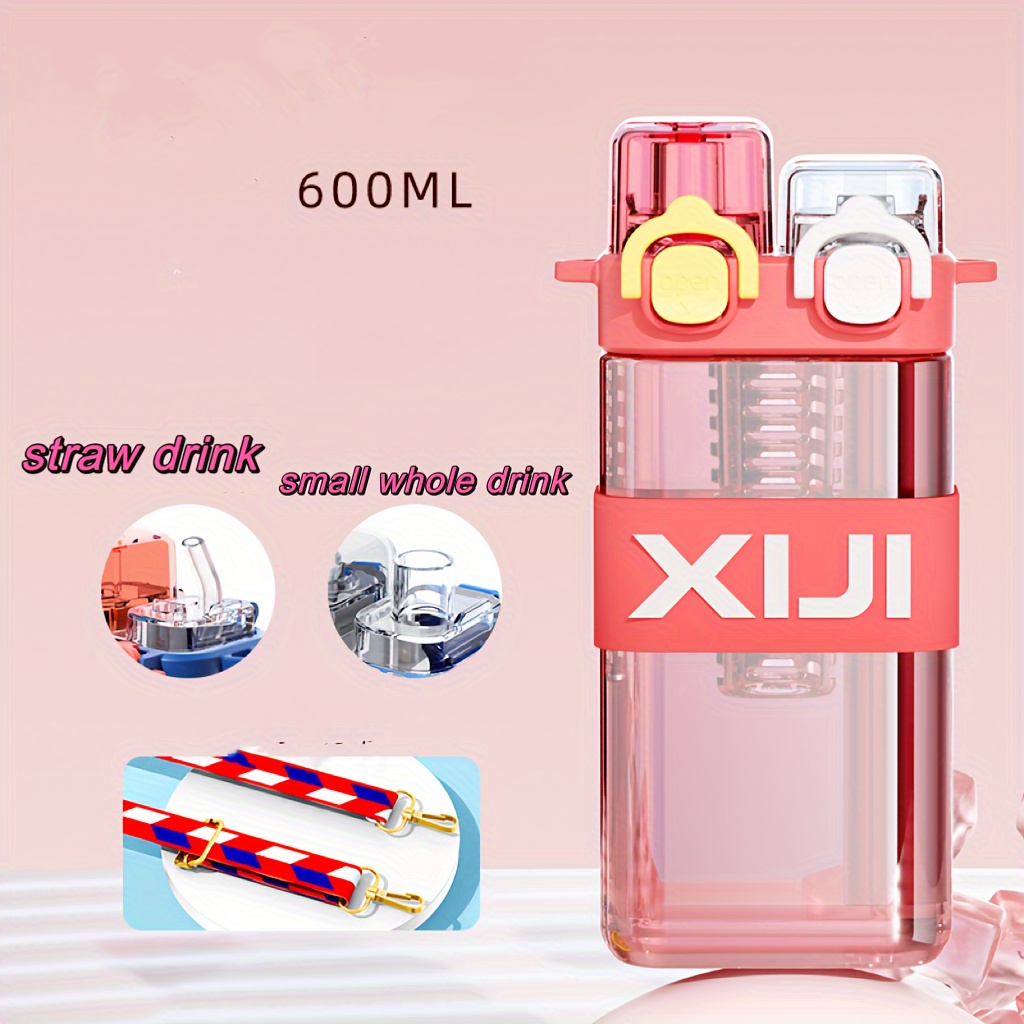 Bpa free Leakproof Water Bottle With Straw Stickers Kawaii - Temu