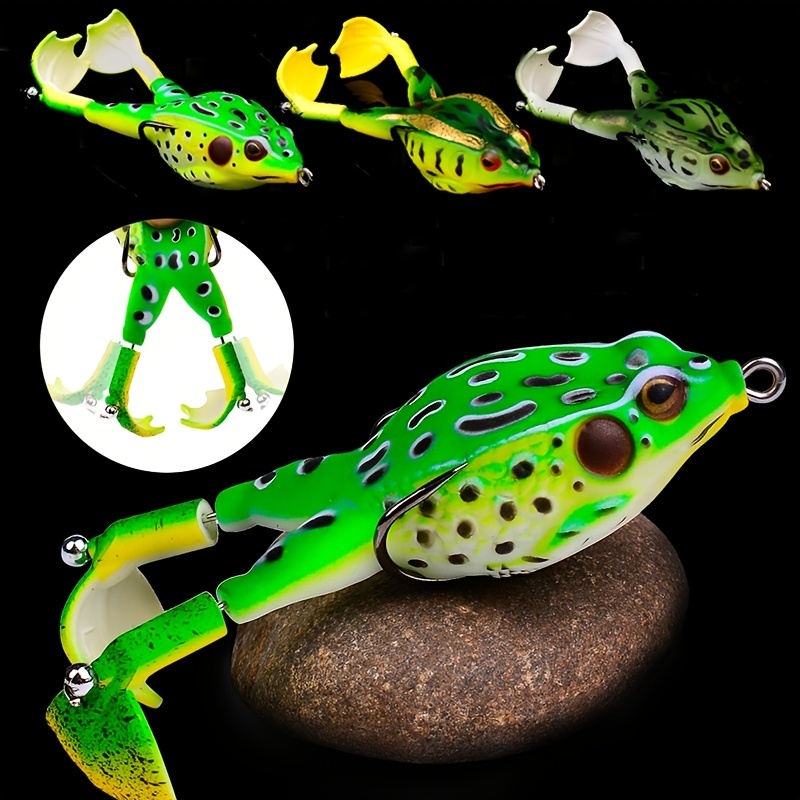 Soft Frog Fishing Lures Rotating Legs Realistic Design - Temu Canada