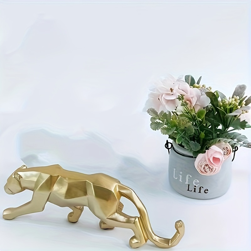 Modern Polyresin Cheetah Figurine Home Decor Realistic - Temu Canada