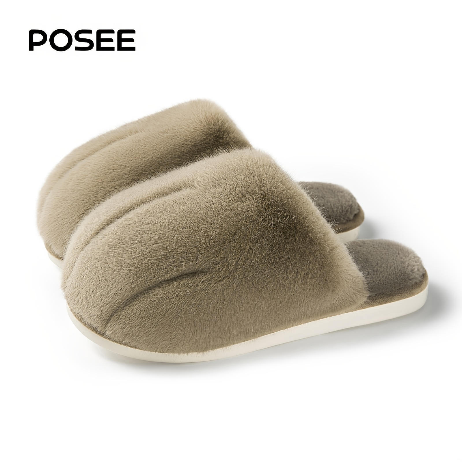 Amoretu Indoor Slippers for Women Cute Cat Paw Fuzzy Home Warmer  Shoes-Khaki | Catch.com.au