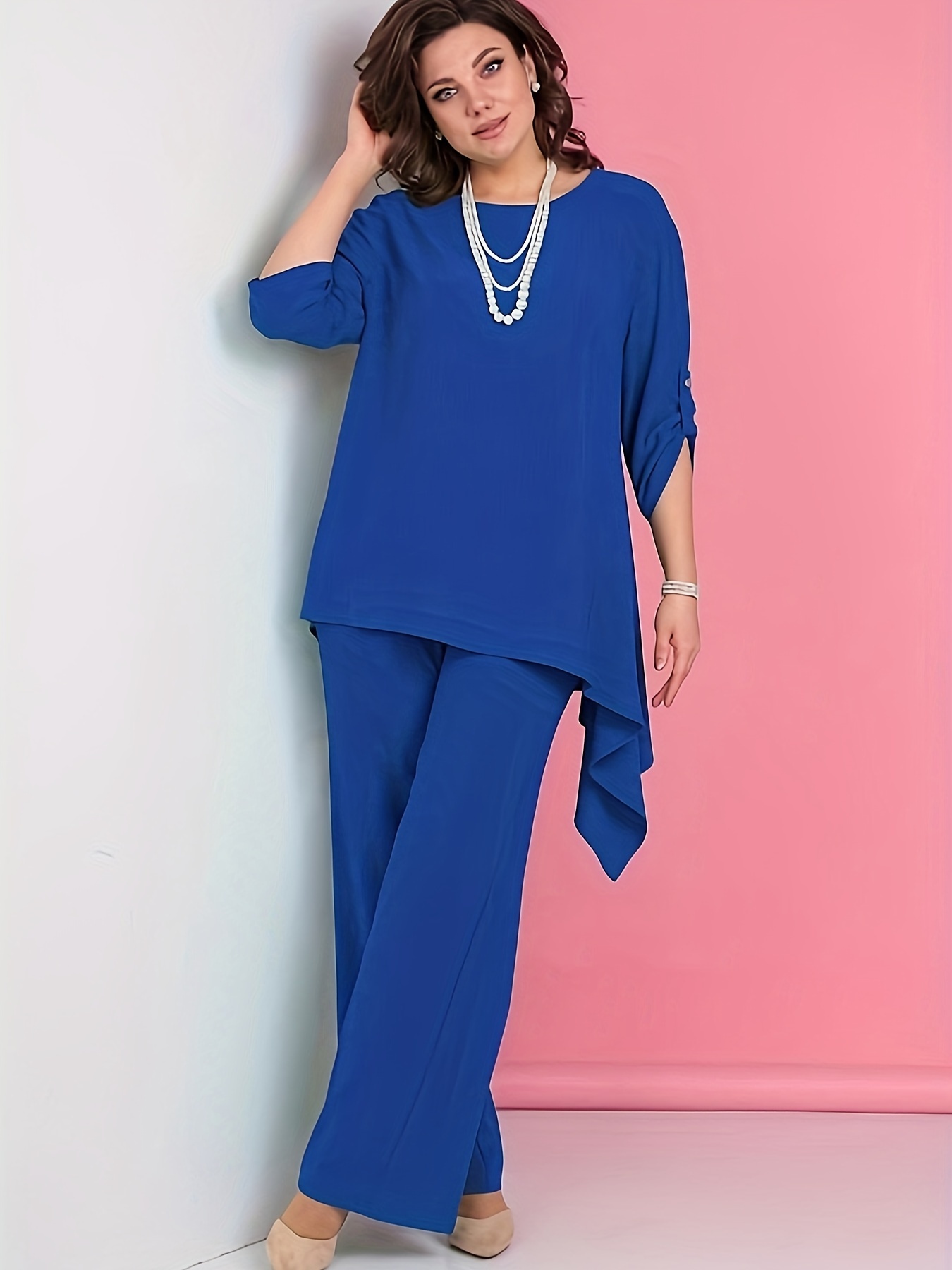  Semi Formal Pants Suits for Women Plus Size Top and