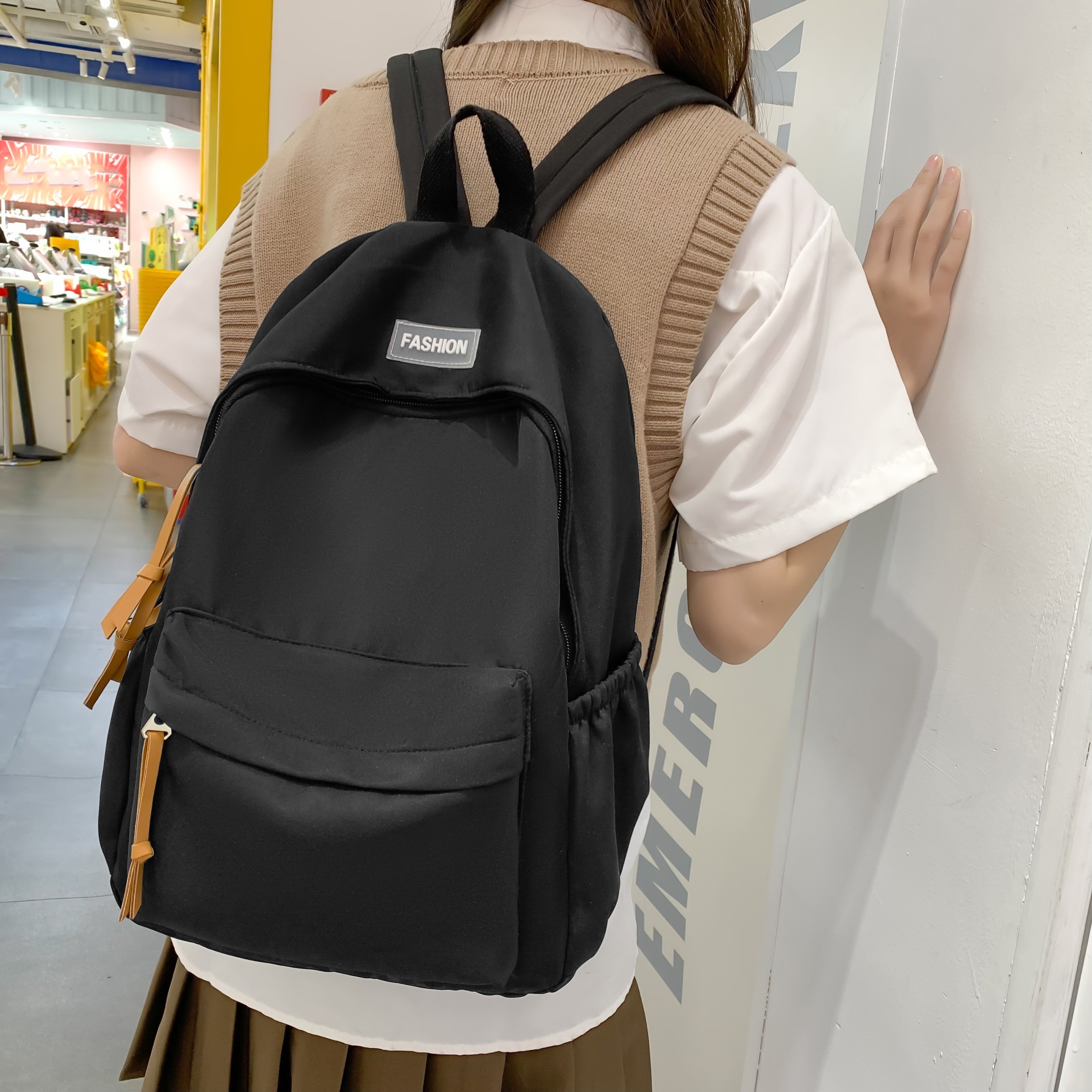 Backpack Simple Large Capacity Backpack Female Junior High School ...