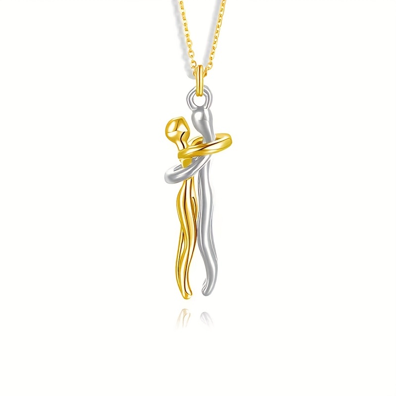 Couple Hug Pendant Necklace, Family Hug Design
