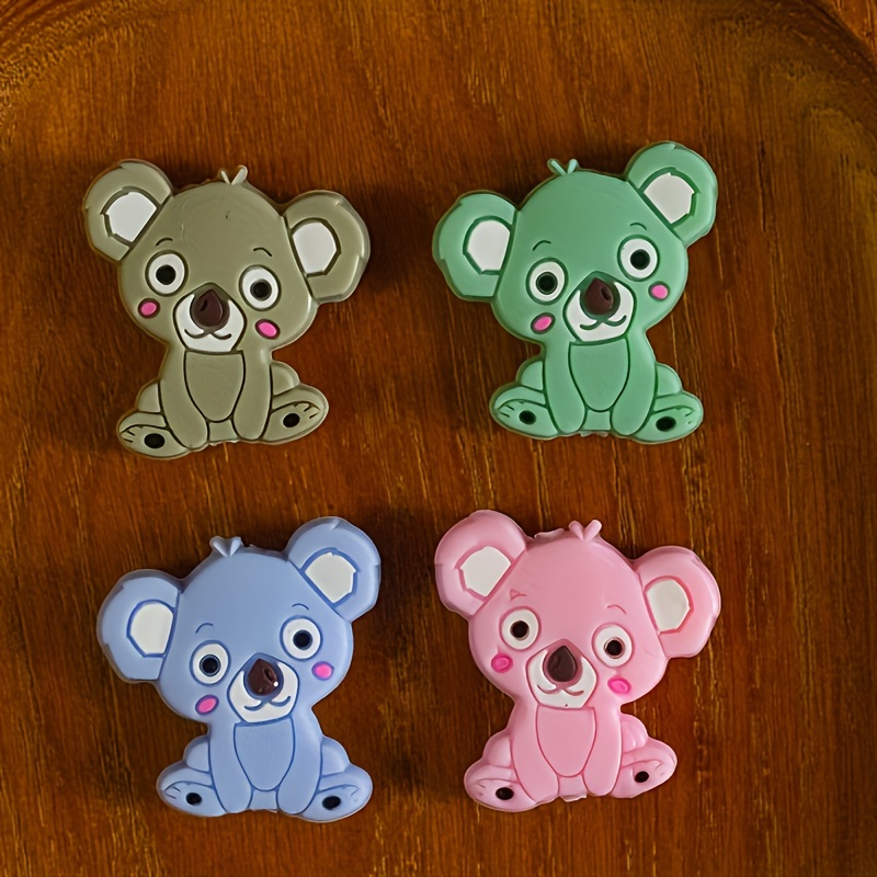 Cartoon Animal Silicone Beads Koala Panda Elephant Silicone - Temu United  Arab Emirates