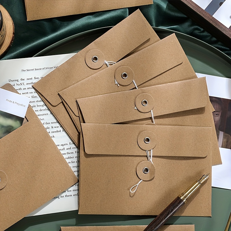 Mini sobres dorados de 4 x 2.75 pulgadas para tarjetas de regalo. Sobres  para tarjetas de presentación/tarjetas de regalo fáciles de sellar (paquete