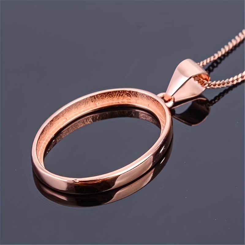 925 Sterling Silver Oval Shape Bezel Pendant for DIY