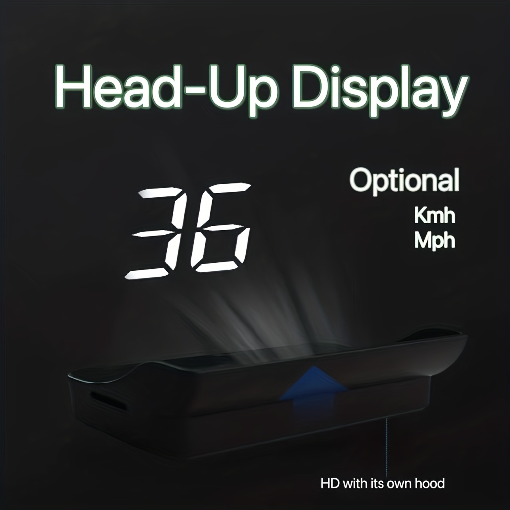 Head Up Display Car HUD Mirror Display OBD II / GPS Sistema Dual HUD,  Dirección, Velocidad, Advertencia De Exceso De Velocidad, Medición De  Kilometraje, Temperatura Del Agua, Para Todos Los Vehículo 
