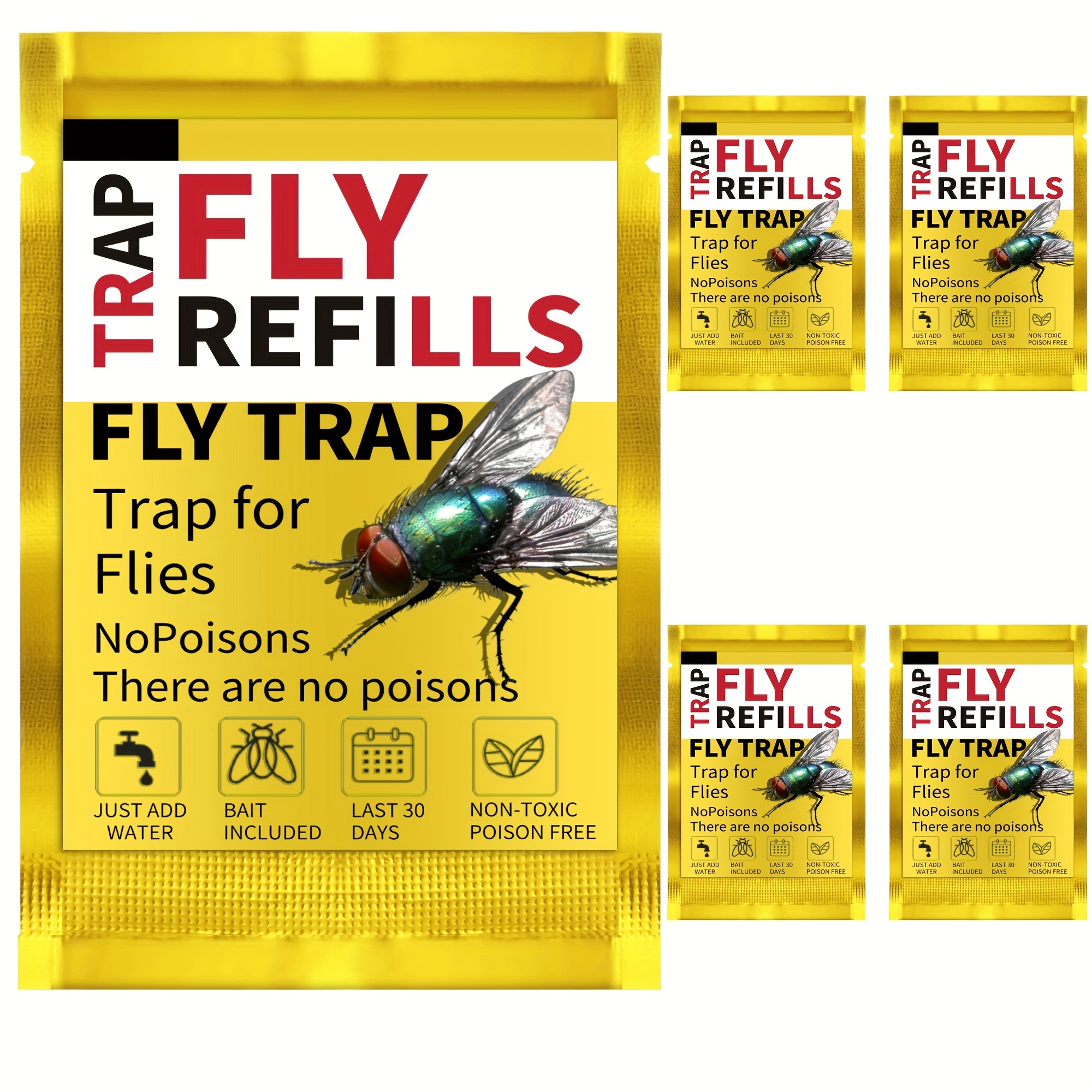 Rescue! Fruit Fly Trap Attractant Refill 30 Day Supply 10 Pack