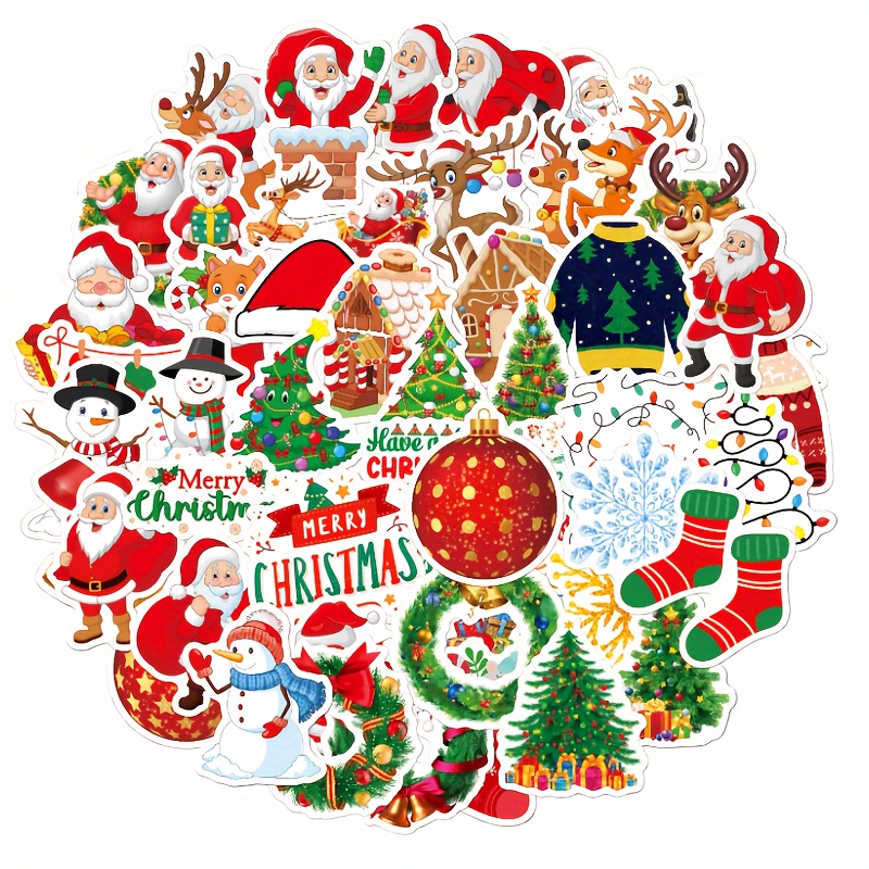 Color Changing Color Laser Christmas Element Sticker - Temu