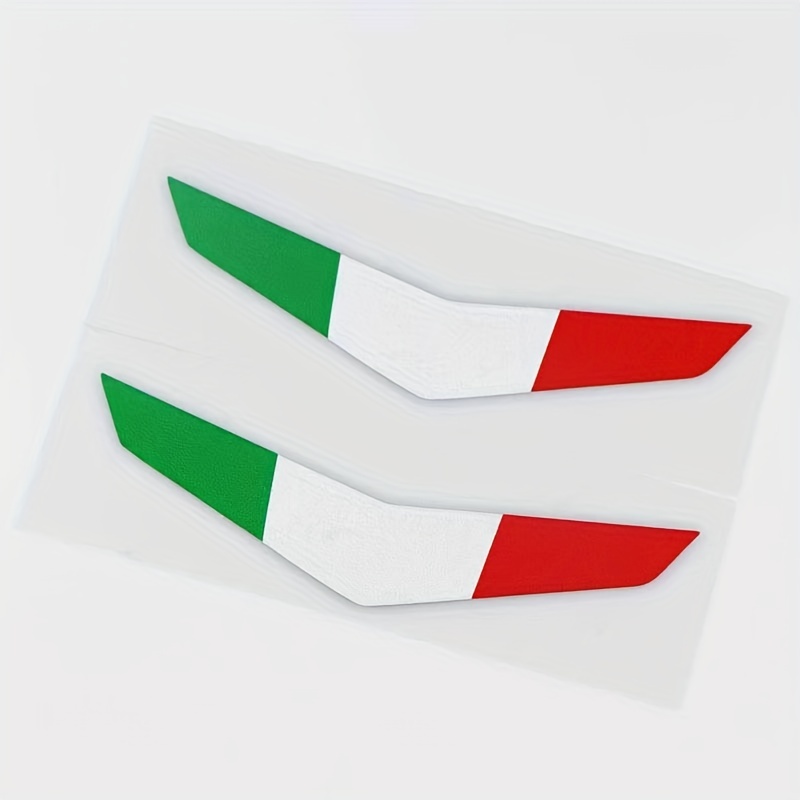 2pcs Italy Flag Sticker Emblem Badge Decoration Car Accessories Italian For  Motorbike Car Bike Truck