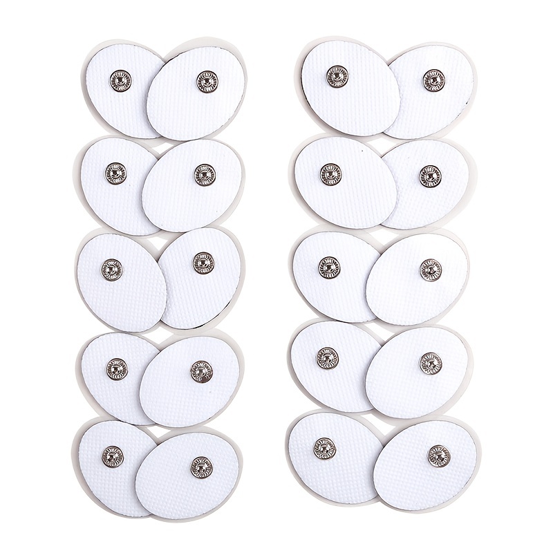 Electrode Pads, Conductive Gel Pad, White Mini Button Massage Pads