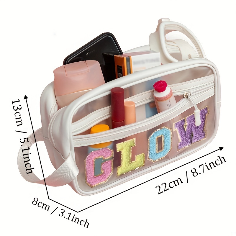1PC Black Women Men Necessary Cosmetic Bag Transparent Travel Organizer  Fashion Small Large Black Toiletry Bags Makeup Pouch