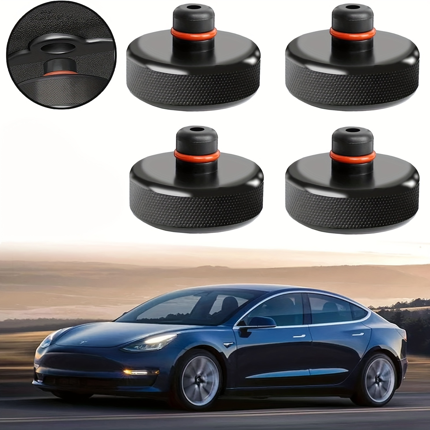 Coussinet de Levage pour Tesla Model 3/S/X/Y, 4 Coussins avec Un