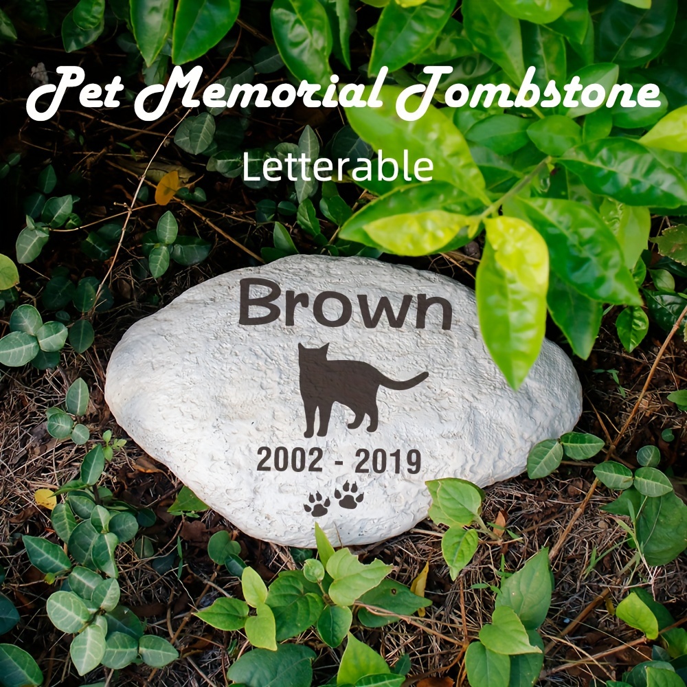 

Customisation Cat Outdoor - Personalized Cat Garden Stones Engraved With Name And Dates - Sympathy Cat Memorial Gifts Loss Gifts For Garden Patio Or Lawn
