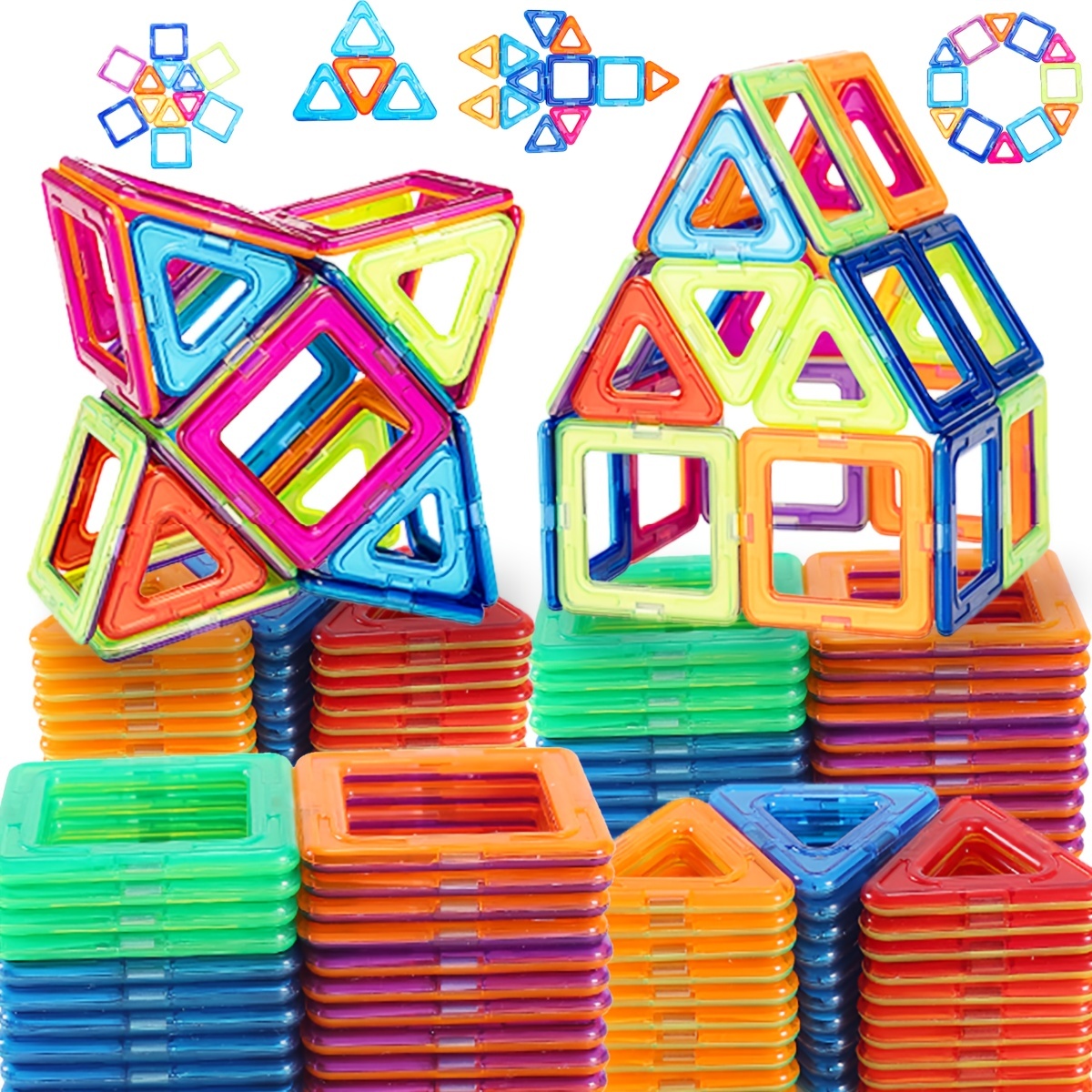 aaczly Blocs de Construction Magnétiques 122 Pièces, 3D Construction Jouets Educatif  Jeux Cadeaux pour Enfants à Partir de 3 4 5 6 7 Ans en destockage et  reconditionné chez DealBurn