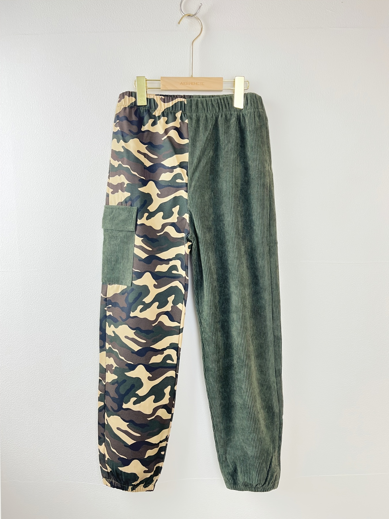 Teens Girls Trend Armygreen Cargo Pants Elastic Waist Flap - Temu