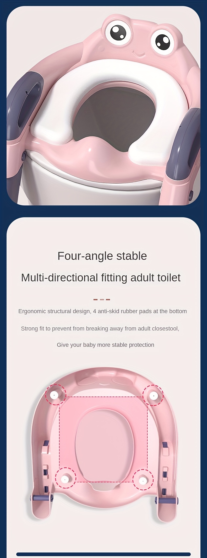 1pc frog potty training seat foldable toilet training seat household toilet seat with step stool details 3