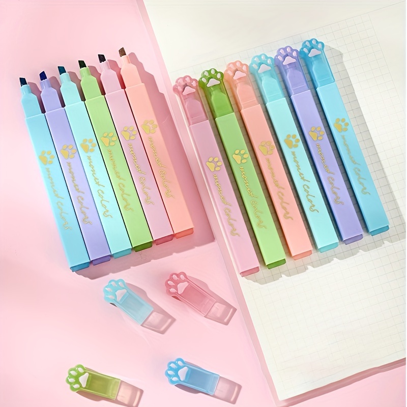 Creative Cat Claw Marker Pens Kawaii Fluorescent - Temu