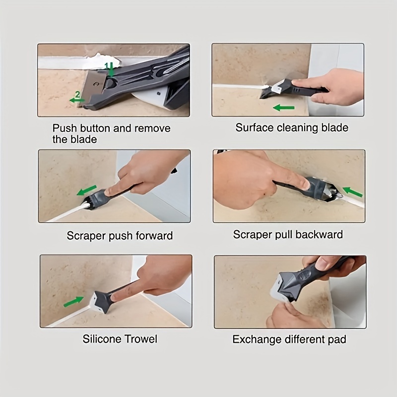 Silicone Caulking Tool Caulk Remover Grout Removal Tool Kit - Temu