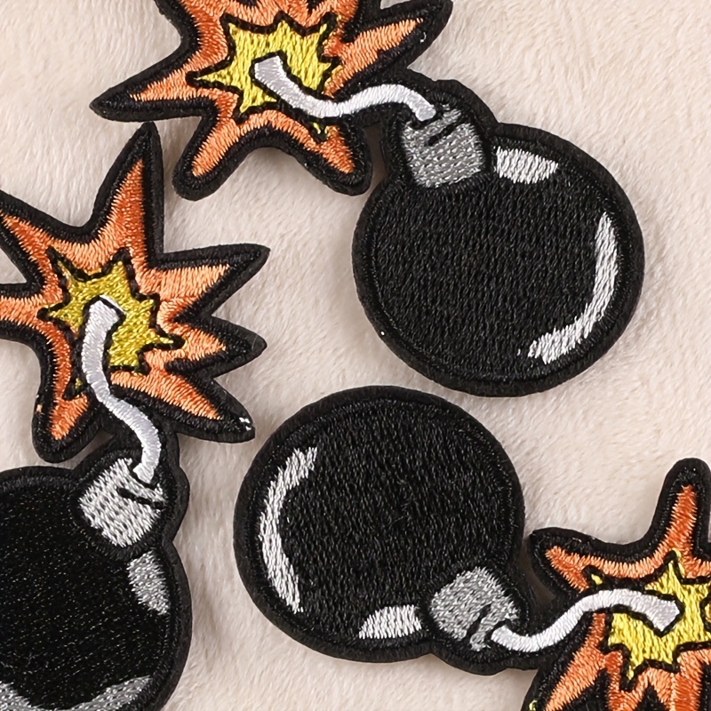 Y2k Cartoon Bomb Embroidery Patch Set Creative Diy - Temu United Kingdom