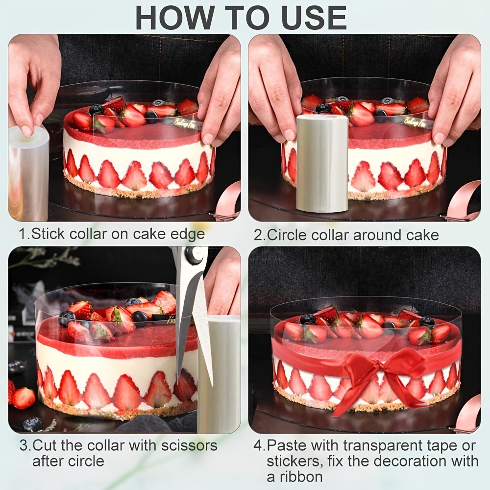 How to use acetate collar for cake fillings - YouTube