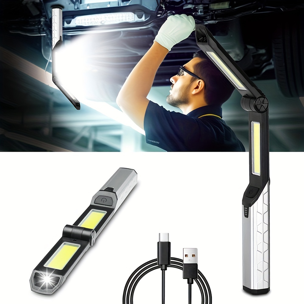 1pc Lampe de travail LED rechargeable avec base magnétique et crochet de  suspension - 7 modes, parfait pour l'éclairage du chantier, la réparation,  le travail, le camping et les urgences - Temu Belgium