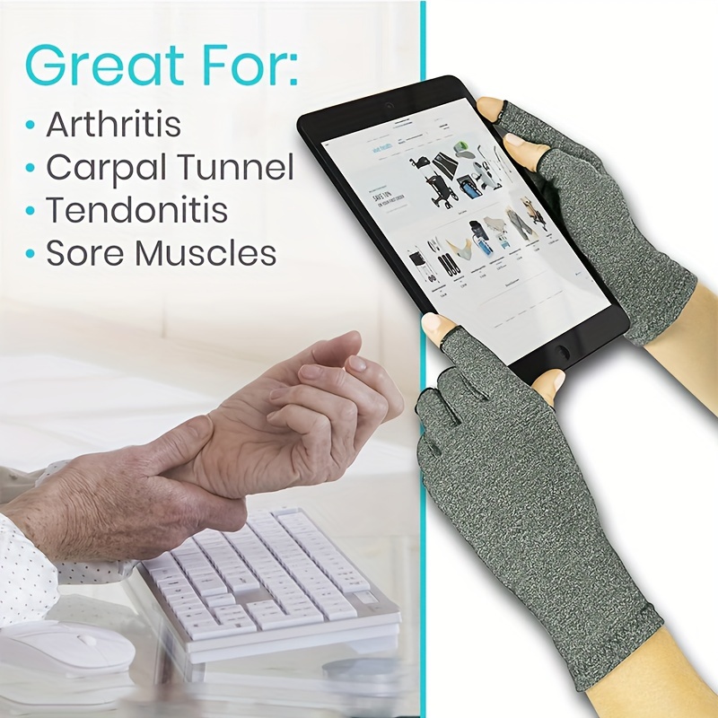 Vive Guantes de artritis para hombres, mujeres, guantes de mano de  compresión reumatoide para osteoartritis, alivio del dolor artrítico en las