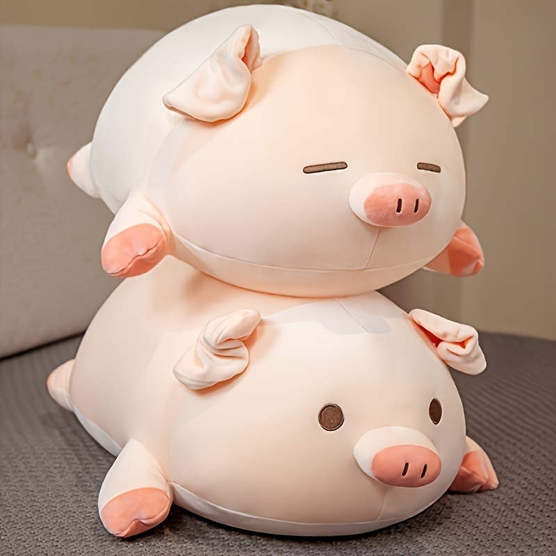 Pig Plush Doll Cartoon Pig Doll Holding Bubble Tea Cute Piggy Stuffed Toy  Cushion Ornament for Car Home Sofa 23cm 