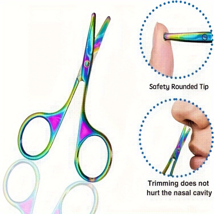 Small Scissors, Eyebrow Scissors, Nose Hair Scissors Round Tip Design, Will  Not Hurt the Nasal Cavity. Professional Grooming Scissors for Hair