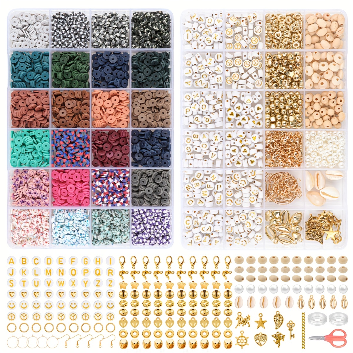 Cute Colorful Beads Set For Bracelet Making Kit For Young - Temu