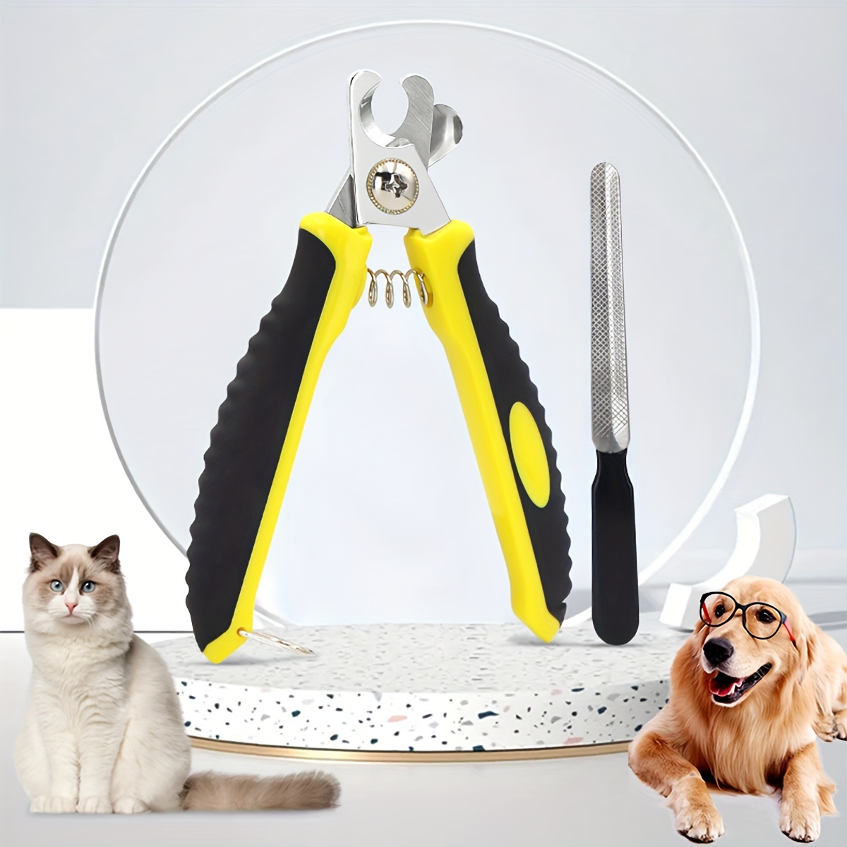 Pet Nail Clippers, Splash Resistant Dog And Cat Nail Clippers With