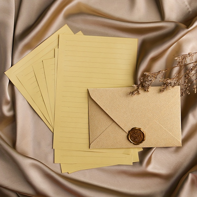 Vintage Stationary Paper And Envelopes Set A5 Writing - Temu