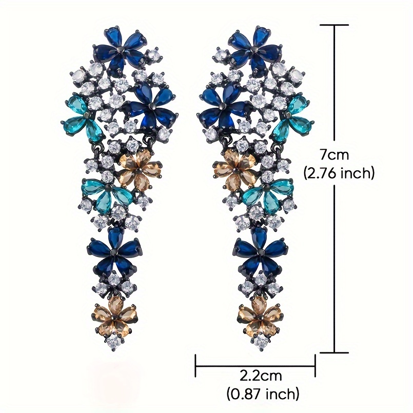Sparkling Zirconia Dangle Earrings for Daily Wear