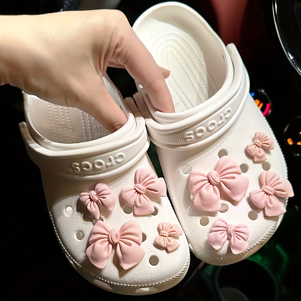 Bowknot Series Shoes Charms Clogs Sandals - Temu