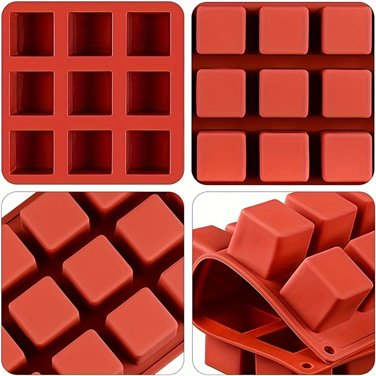 1pc Square Shaped Silicone Mold For Chocolate, Mousse, Cake Baking  Desserts, Cheesecake, Brownie, Soap, Etc. (15 Cavities)