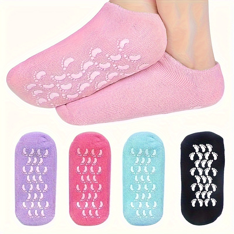 Moisturizing Socks, Gel Socks Soft Moisturizing Gel Socks, Gel Spa Socks  for Repairing and Softening Dry Cracked Feet Skins, Gel Lining Infused with