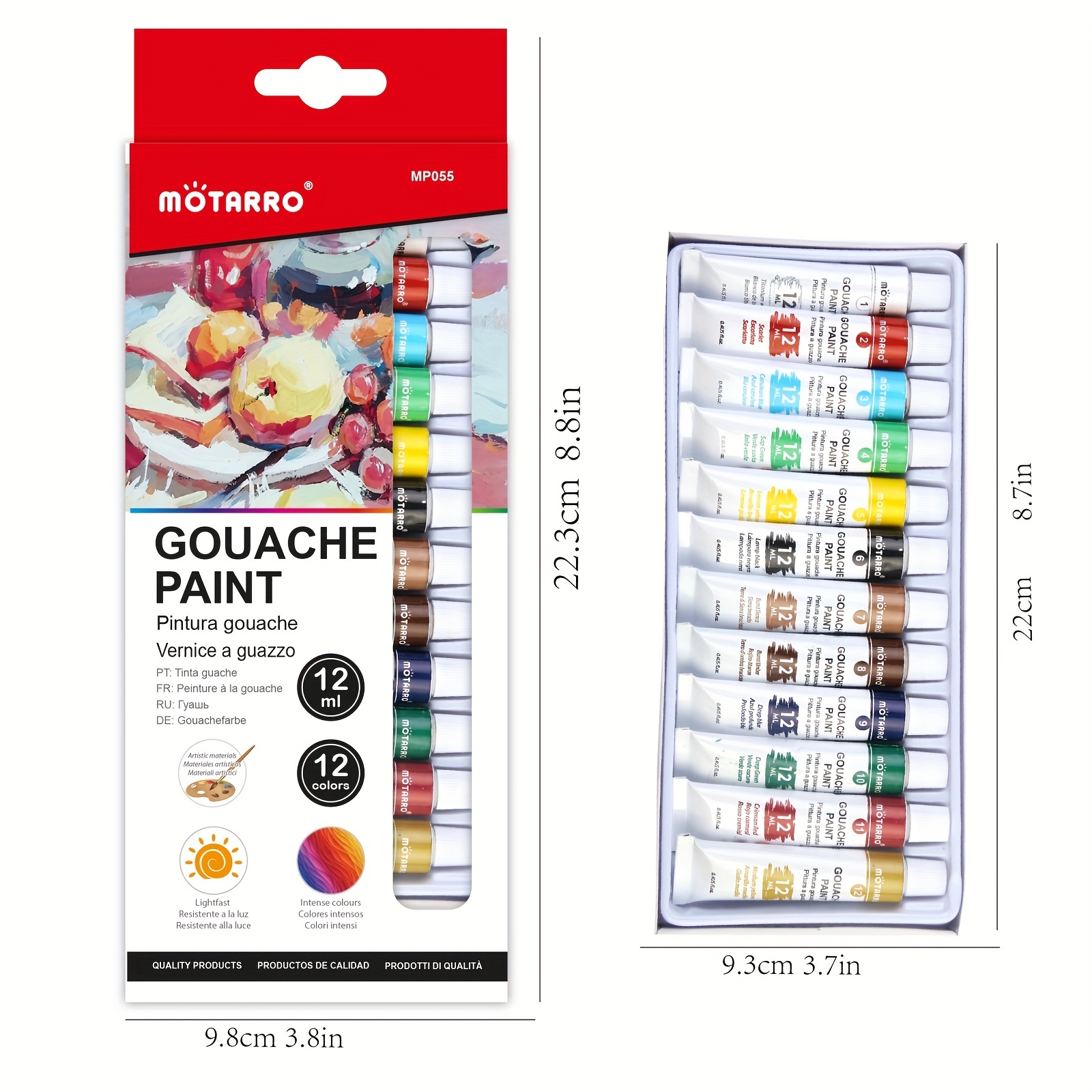 Tubes Gouache Paint Set Premium Vibrant Colors Gouache Paint - Temu