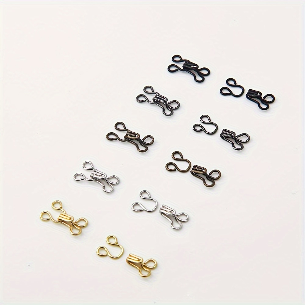 100 Sets Sewing Hooks and Eyes Invisible Hooks Fastener for Bra