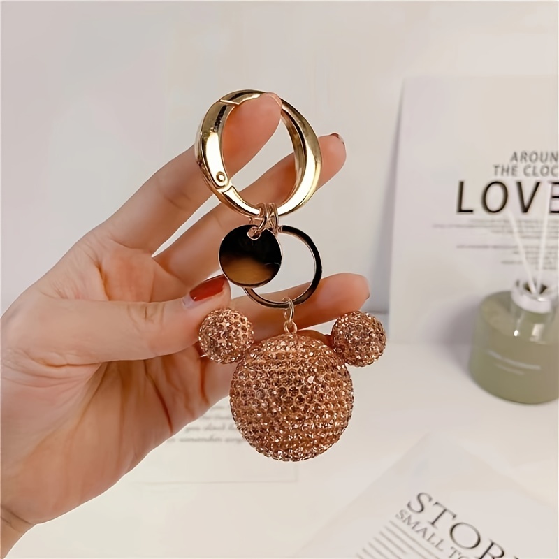 Cute Cartoon Doll Keychain Bling Rhinestone Key Chain Ring - Temu