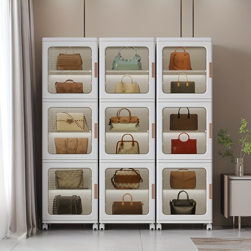 Transparent Handbag Storage Box - Foldable Blind Box Display