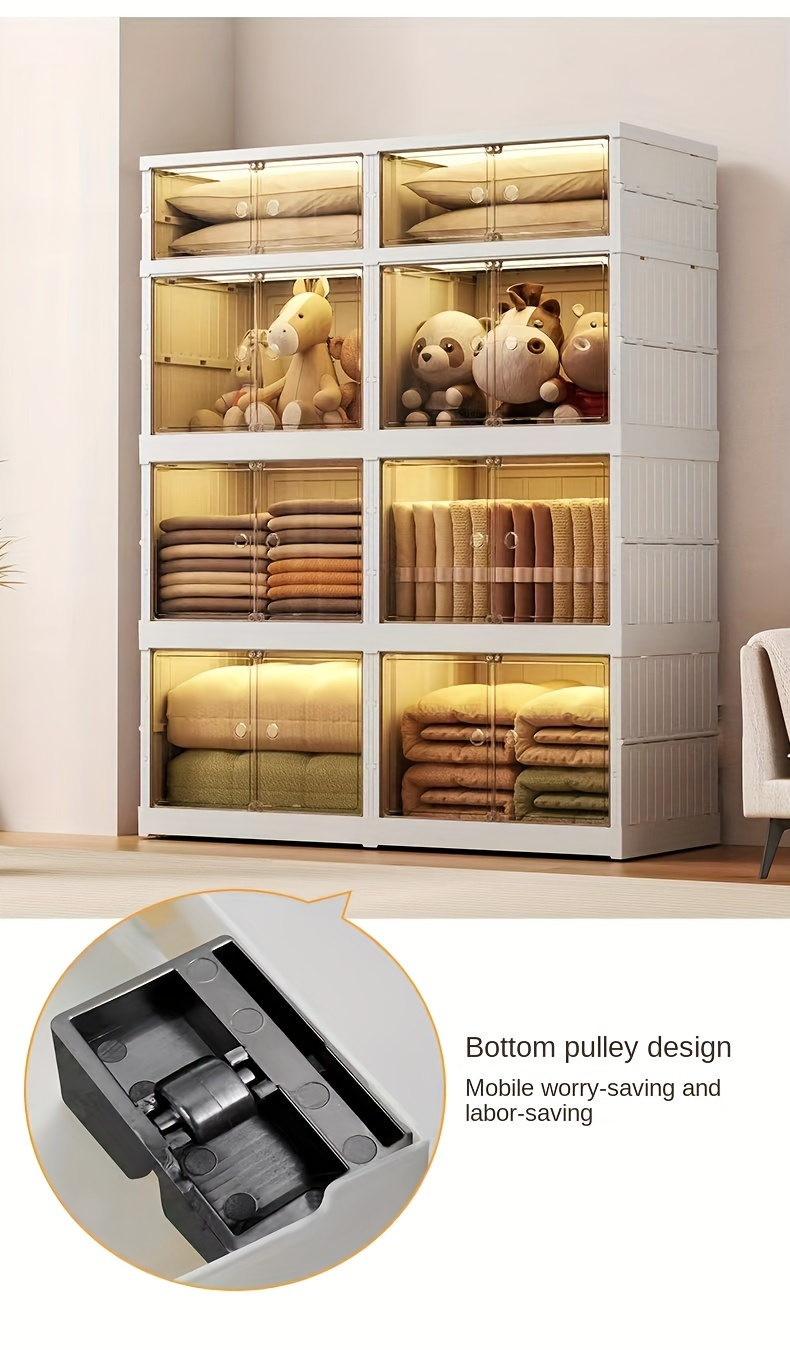 Multi Layers Storage Cabinet With Wheels Household Clothes - Temu